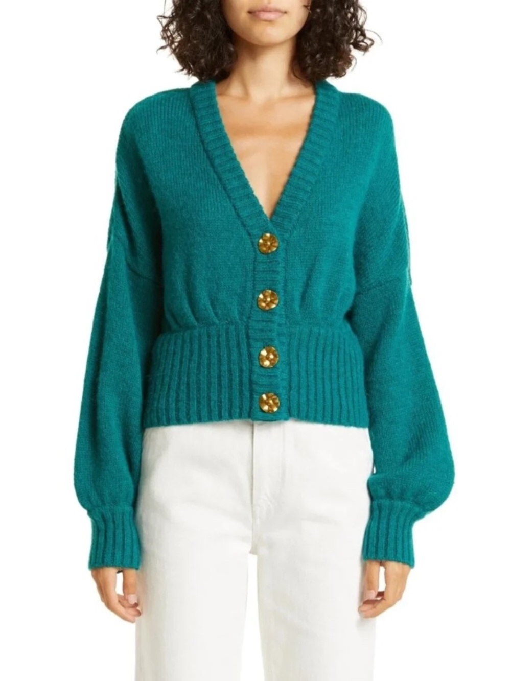 Farm Rio Emerald Bubble Knit